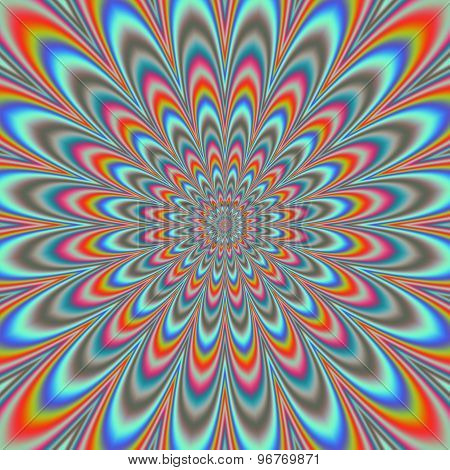 Fullscreen Generated Symmetrical Psychadelic Flower