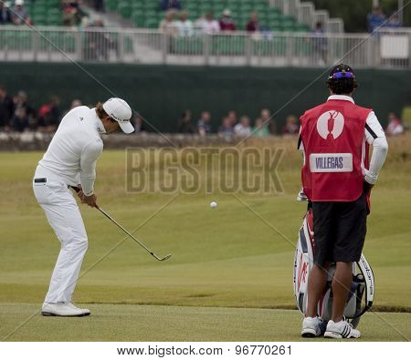 ST ANDREWS, SCOTLAND. July 18 2010: Camilo VILLEGAS from Colombia in action during the final round of The Open Championship   played on The Royal and Ancient Old Course