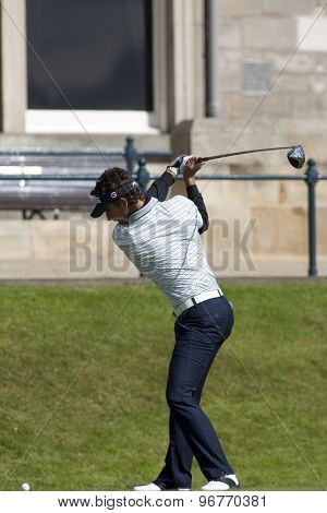 ST ANDREWS, SCOTLAND. July 17 2010: Alejandro CANIZARES from Spain in action during the third round of The Open Championship   played on The Royal and Ancient Old Course
