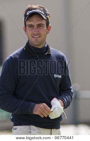 ST ANDREWS, SCOTLAND. July 17 2010: Edoardo MOLINARI from Italy in action during the third round of The Open Championship   played on The Royal and Ancient Old Course