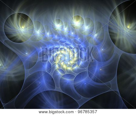Abstract Fractal Design. Spiral Shell.