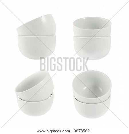 Two piola bowl pile isolated