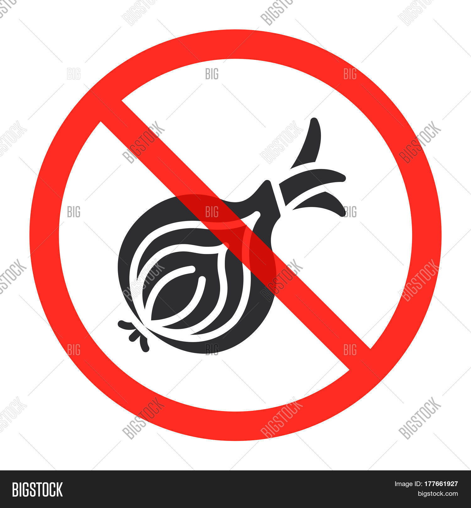 No Onion Ban Sign Vector & Photo (Free Trial) Bigstock