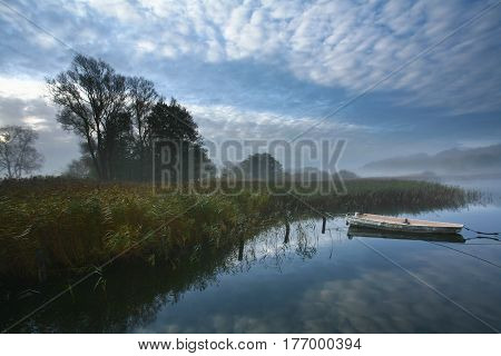 View On A Beautiful  Lake In Scandinavia In Denmark