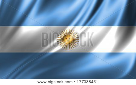 Grunge Colorful Background, Flag Of Argentina.
