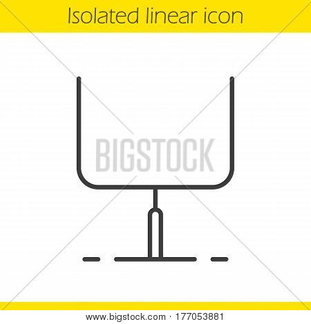 American football gates linear icon. Thin line illustration. Rugby gates contour symbol. Vector isolated outline drawing