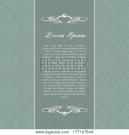 Gray-blue calligraphic decorative elements. Graphic elements mimic leaves. Retro style design Collection invitations, banners, posters, banners, icons and logos.