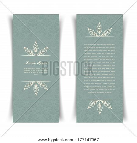 Gray-blue calligraphic decorative elements. Graphic elements mimic leaves. Retro style design Collection invitations, banners, posters, banners, icons and logos.
