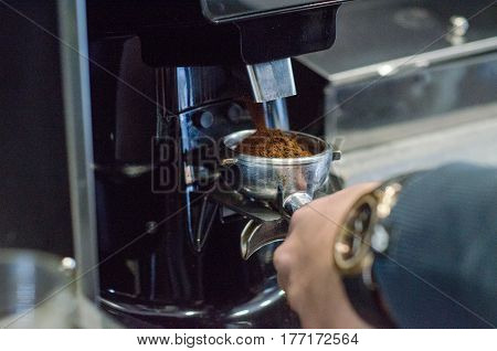 group head machine coffee prepare taste arabica