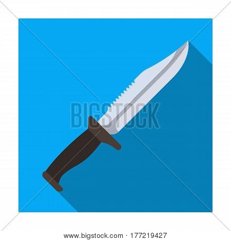 Military knife. Weapons of criminals.Prison single icon in flat style vector symbol stock web illustration.