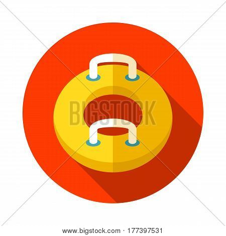 Towable Water Tube Inflatble Boat Floating Raft vector icon. Beach. Summer. Summertime. Holiday. Vacation ride water sport eps 10