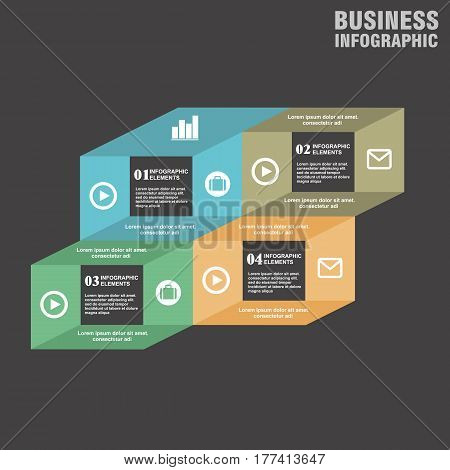 Conceptual Vector Design Template. Infographics Element