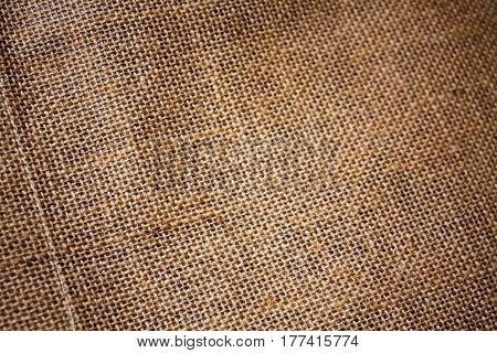 Grunge natural linen texture background. Old rustik canvas close up.