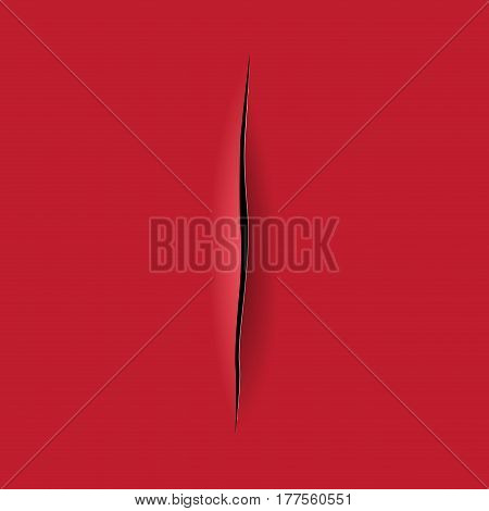 Cutting on the paper background in Lucio Fontana style.