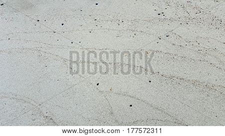 Sandy beach with pattern on the island of crete