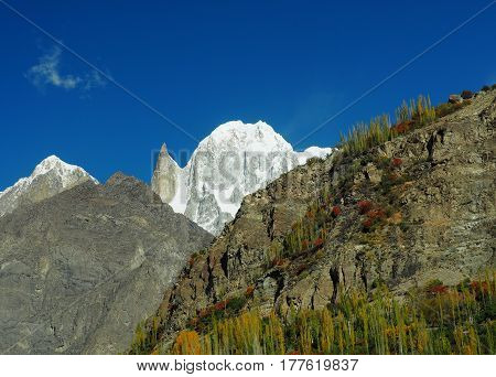 Ladyfinger Peak, Bublimotin, Bubli Motin Or Bublimating, A Rock Spire At Hunza Valley, Karakoram Range, Pakistan