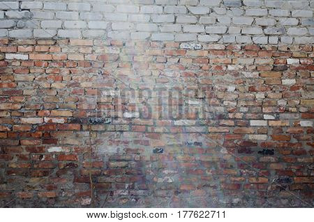 Allumina old brick wall for background texture