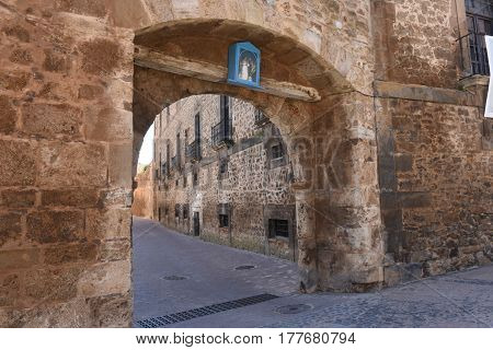 Detail of the Door of Agreda Soria Province Spain