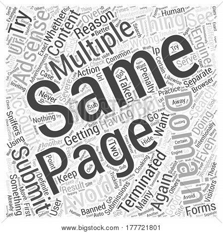 Avoid Getting Your Adsense Account Terminated Word Cloud Concept