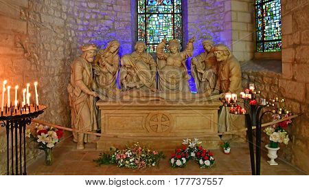 Reims France - july 26 2016 : entombent in the Saint Remi basilic