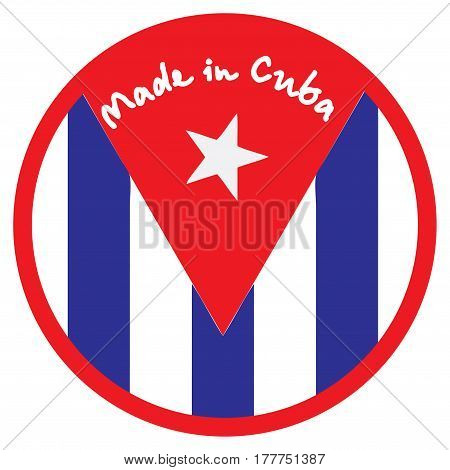 Made in Cuba industrial stamp-label for product labeling.