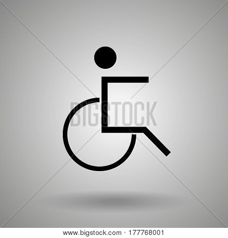 disabled person icon .man on  wheelchair symbol