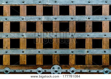 Vintage style detail ancient wood texture architecture