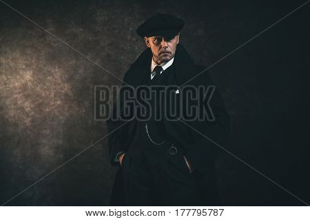 Retro 1920S English Gangster. Peaky Blinders Style.