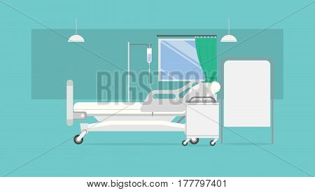 Sickroom vector illustration concepts for business, finance, marketing, internet marketing and e-commerce, promo, websites, print templates, 

presentation templates, promotional materials, infographics, app and etc.