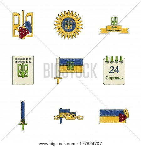 assembly flat shading style icon of Ukraine's Independence Day