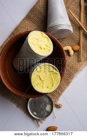 rajwari or rajwadi sweet kesar badam pista kulfi or ice cream candy