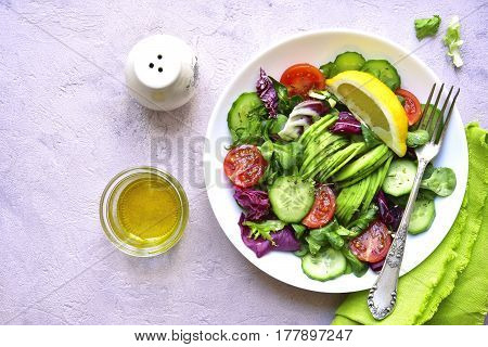 Vitamin Diet Vegetable Salad.top View.