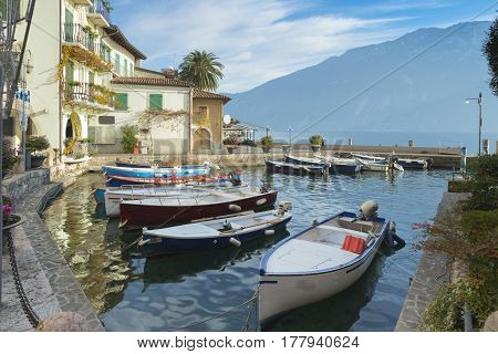little marina limone lake of garda italy