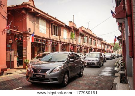 Street In Malacca (melaka), Malaysia