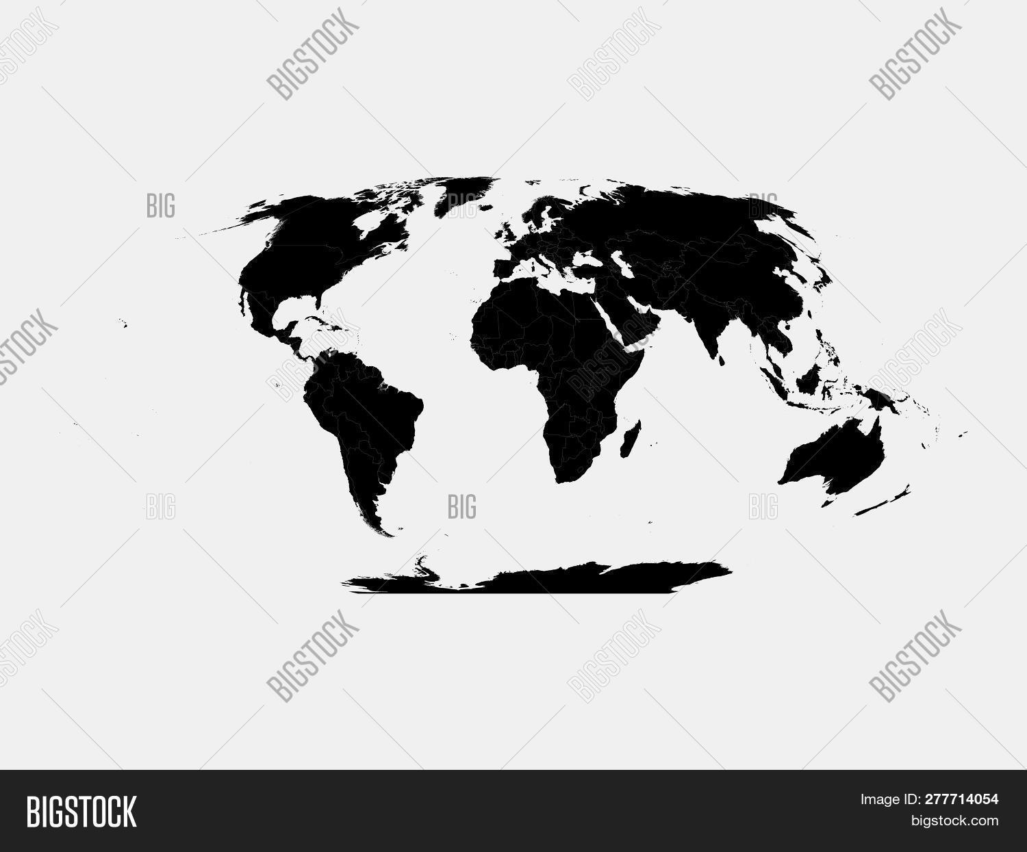 World Map Raster Image Photo Free Trial Bigstock