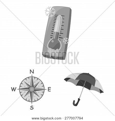 Vector Illustration Of Weather And Climate Symbol. Set Of Weather And Cloud Vector Icon For Stock.