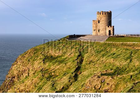 Castle Tower Over Coffs Of Moher