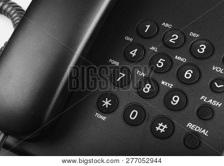 Close Up Telephone Landline Color Image Stock Photos