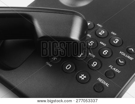 Close Up Telephone Landline Color Images Stock Photos
