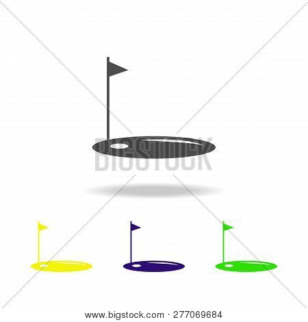 Golf Bowl Multicolored Icons. Element Of Sport Icon Can Be Used For Web, Logo, Mobile App, Ui, Ux