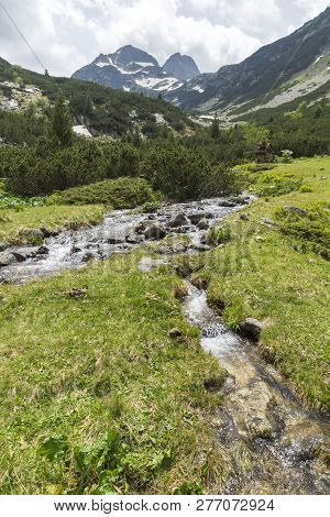 Summer Landscape Of Malyovitsa Peak And Malyoviska River, Rila Mountain, Bulgaria