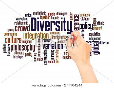 Diversity Word Cloud Hand Writing Concept