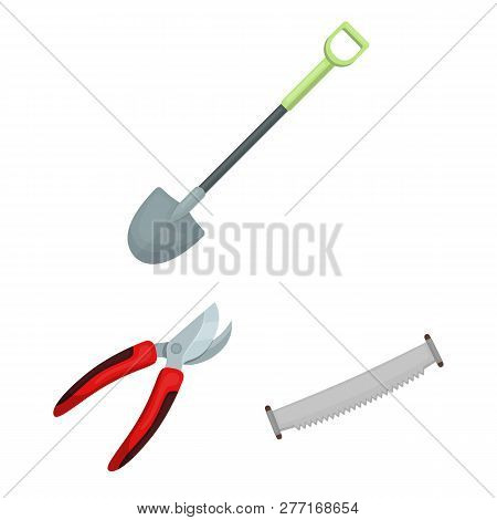 Isolated Object Of Tool And Construction Icon. Collection Of Tool And Carpentry Vector Icon For Stoc