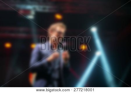 Unidentified Person Do The Public Speaking, In Concept Of Abstract, Art, Live, Solution.