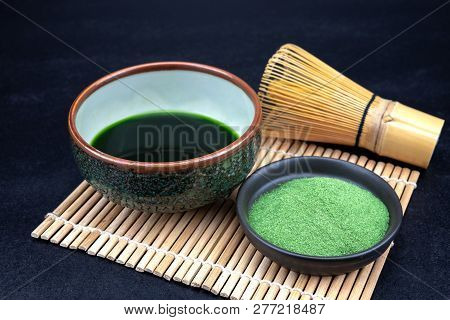 Matcha. Organic Green Matcha Tea Ceremony. Matcha Powder. Cooking With Matcha, Recipe