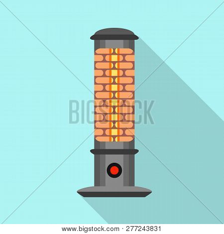 Halogen Heater Icon. Flat Illustration Of Halogen Heater Vector Icon For Web Design