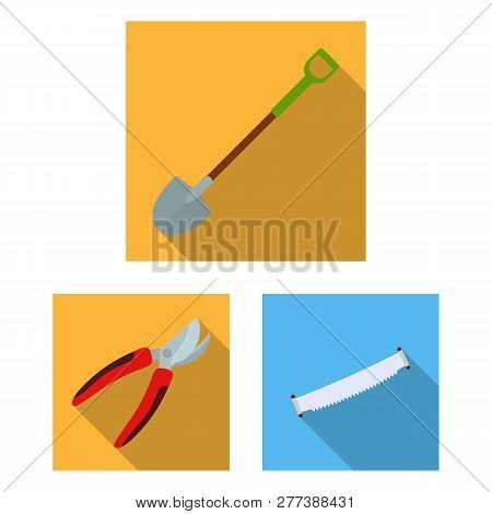 Isolated Object Of Tool And Construction Sign. Collection Of Tool And Carpentry Stock Symbol For Web