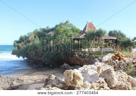 Java Pavilion Above The Beach Cliff (pendopo)
