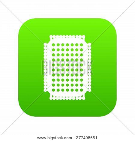 Foot Sponge Icon Green Isolated On White Background