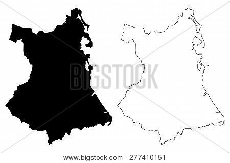 Phu Yen Province (socialist Republic Of Vietnam, Subdivisions Of Vietnam) Map Vector Illustration, S